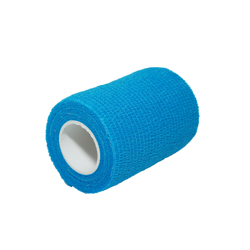 Blå selvklæbende bandage